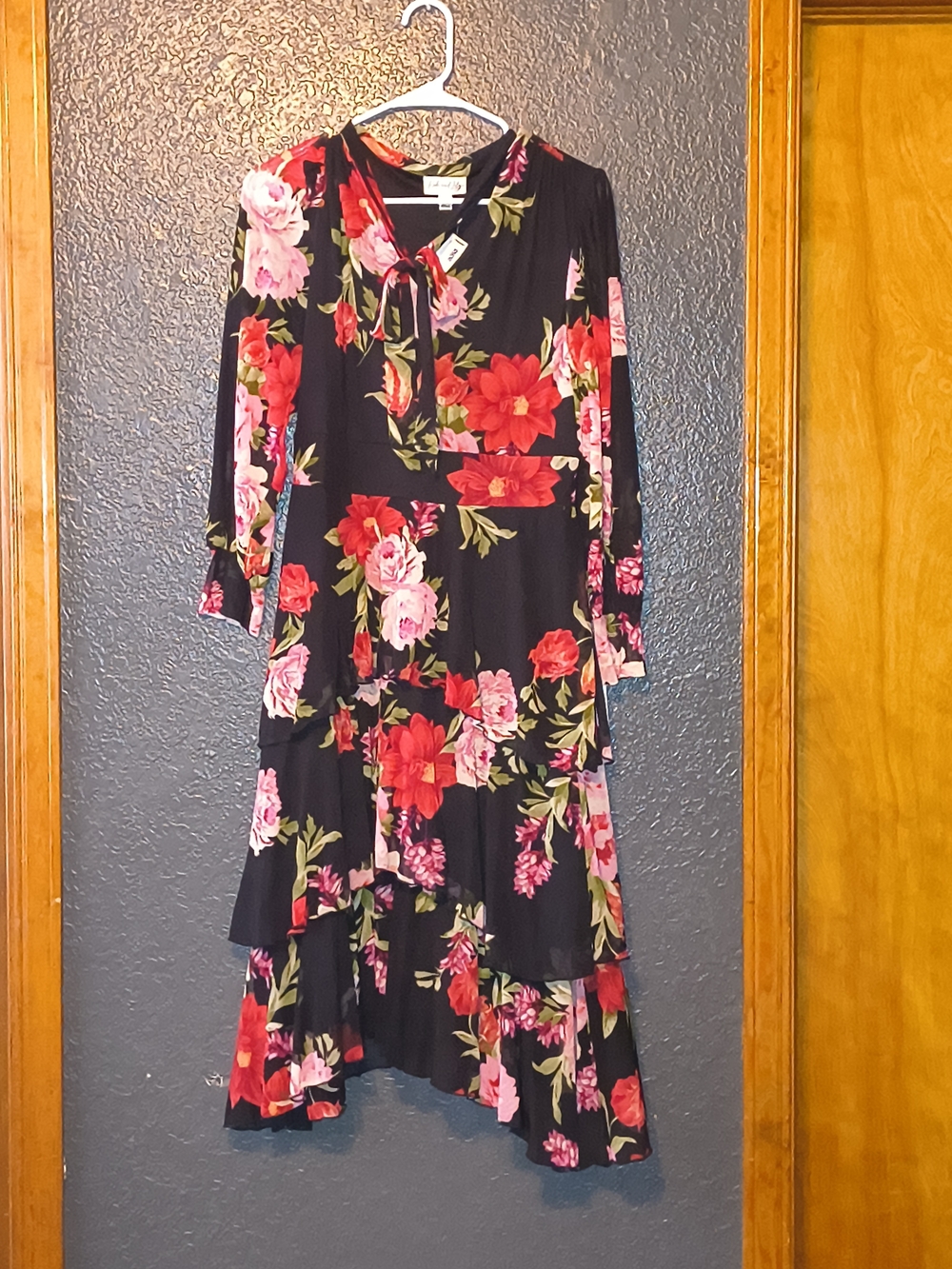Kate And Lily Black Floral  Dress NWT